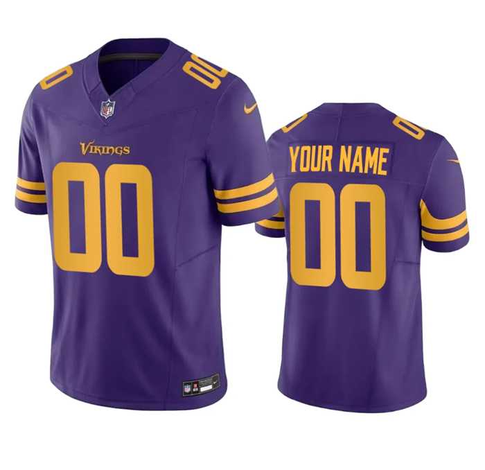 Men & Women & Youth Minnesota Vikings Active Player Custom Purple 2023 F.U.S.E. Color Rush Stitched Jersey
